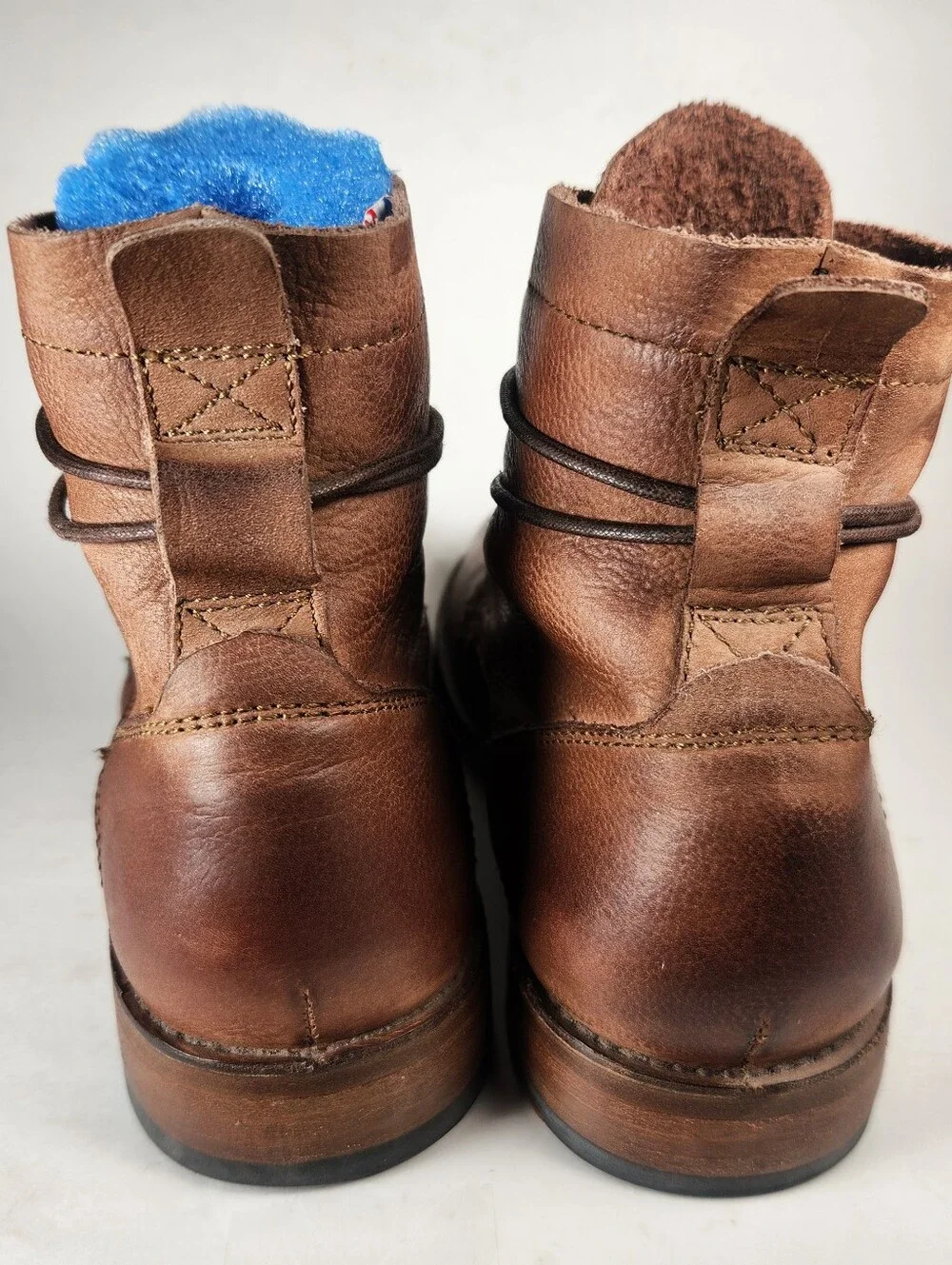 FRYE Men’s Phillip Boot Size 7.5 D Brown Leather Lace Up Western